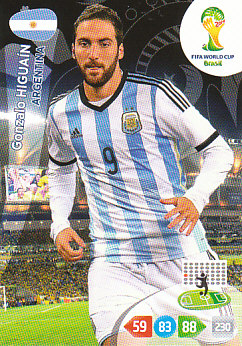 Gonzalo Higuain Argentina Panini 2014 World Cup #16